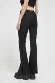 Штани Sixth June жіночі колір чорний кльош висока посадка