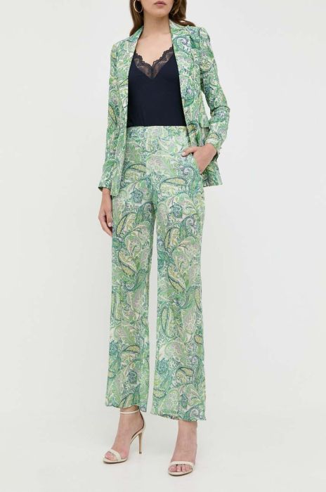 Штани Morgan жіночі колір зелений пряме висока посадка (3285300) Штани Morgan жіночі колір зелений пряме висока посадка (3285300)