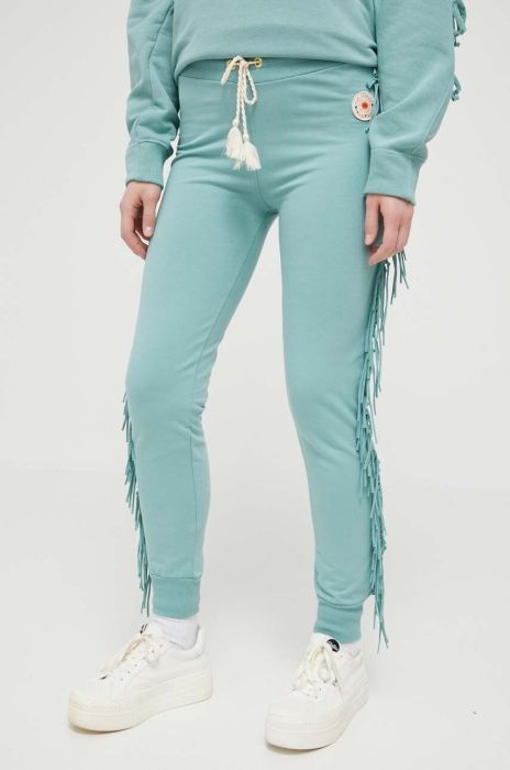 Спортивні штани Femi Stories колір бірюзовий однотонні Спортивні штани Femi Stories колір бірюзовий однотонні