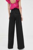 Штани 2NDDAY жіночі колір чорний широке висока посадка (3297705)