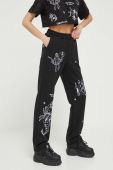 Спортивні штани Sixth June колір чорний з принтом Спортивні штани Sixth June колір чорний з принтом