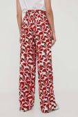 Штани United Colors of Benetton жіночі колір червоний пряме висока посадка (3367662)
