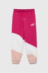 Дитячі спортивні штани Puma PUMA POWER Cat High Waist Pants TR G колір рожевий візерунок Дитячі спортивні штани Puma PUMA POWER Cat High Waist Pants TR G колір рожевий візерунок