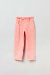 Дитячі бавовняні штани OVS колір рожевий однотонні (3104233) Дитячі бавовняні штани OVS колір рожевий однотонні (3104233)