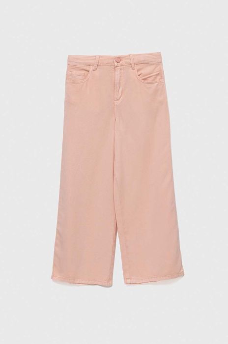 Дитячі штани Guess колір помаранчевий однотонні Дитячі штани Guess колір помаранчевий однотонні