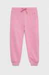 Дитячі бавовняні штани United Colors of Benetton колір рожевий однотонні (2980189) Дитячі бавовняні штани United Colors of Benetton колір рожевий однотонні (2980189)