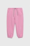 Дитячі бавовняні штани United Colors of Benetton колір рожевий однотонні (3036400) Дитячі бавовняні штани United Colors of Benetton колір рожевий однотонні (3036400)
