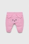Дитячі бавовняні штанці United Colors of Benetton колір рожевий однотонні (2980208) Дитячі бавовняні штанці United Colors of Benetton колір рожевий однотонні (2980208)