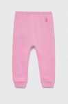 Дитячі бавовняні штанці United Colors of Benetton колір рожевий однотонні (2980246) Дитячі бавовняні штанці United Colors of Benetton колір рожевий однотонні (2980246)