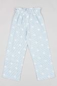 Дитячі бавовняні штани zippy візерунок колір блакитний Дитячі бавовняні штани zippy візерунок колір блакитний
