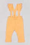 Дитячі бавовняні штани zippy колір помаранчевий однотонні Дитячі бавовняні штани zippy колір помаранчевий однотонні