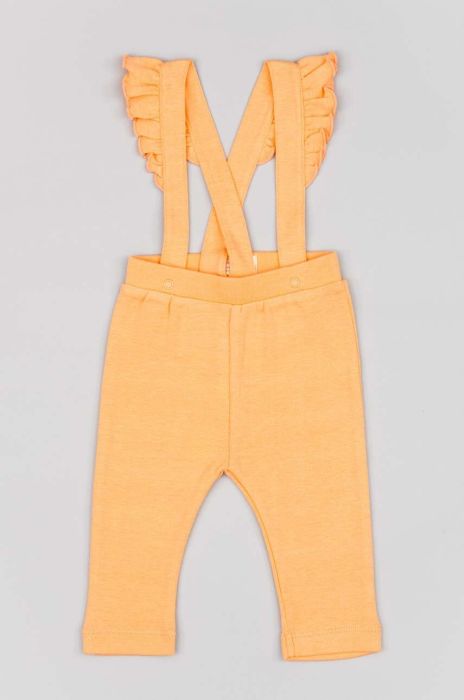 Дитячі бавовняні штани zippy колір помаранчевий однотонні Дитячі бавовняні штани zippy колір помаранчевий однотонні