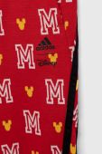 Дитячі бавовняні штани adidas x Disney колір червоний візерунок Дитячі бавовняні штани adidas x Disney колір червоний візерунок