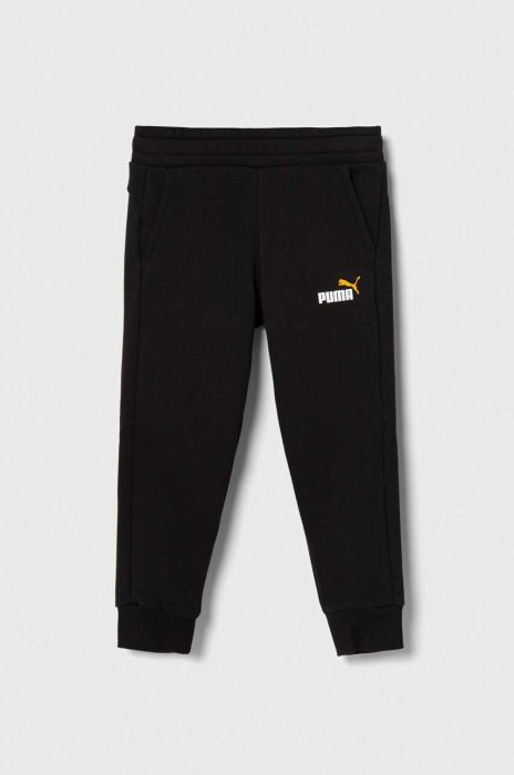 Дитячі спортивні штани Puma ESS+ 2 Col Logo Pants FL cl B колір чорний з принтом (3548323)