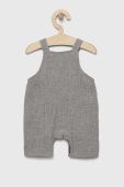 Бавовняний ромпер для немовлят Jamiks колір сірий Бавовняний ромпер для немовлят Jamiks колір сірий