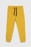 Дитячі бавовняні штани United Colors of Benetton колір жовтий з принтом (3064912) Дитячі бавовняні штани United Colors of Benetton колір жовтий з принтом (3064912)