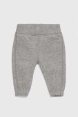 Дитячі бавовняні штанці United Colors of Benetton колір сірий однотонні