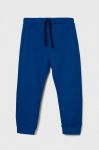 Дитячі бавовняні штани United Colors of Benetton однотонні колір блакитний (3387911) Дитячі бавовняні штани United Colors of Benetton однотонні колір блакитний (3387911)