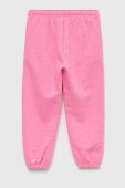 Дитячі спортивні штани United Colors of Benetton колір рожевий однотонні (3218330)
