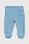 Дитячі спортивні штани United Colors of Benetton однотонні колір блакитний (3214278) Дитячі спортивні штани United Colors of Benetton однотонні колір блакитний (3214278)