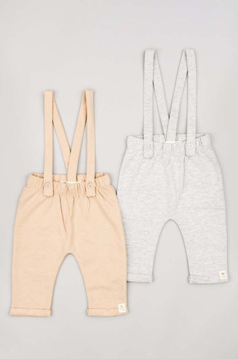 Дитячі штани zippy колір сірий однотонні (3113463)