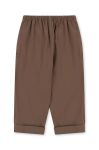 Дитячі бавовняні штани Konges Sl?jd колір коричневий однотонні Дитячі бавовняні штани Konges Sl?jd колір коричневий однотонні