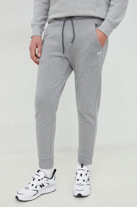 Бавовняні спортивні штани BOSS BOSS GREEN чоловічі колір сірий Бавовняні спортивні штани BOSS BOSS GREEN чоловічі колір сірий