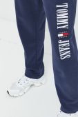 Бавовняні спортивні штани Tommy Jeans чоловічі колір синій з аплікацією