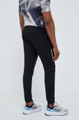 Штани для бігу adidas Performance колір чорний однотонні