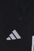 Штани для бігу adidas Performance колір чорний однотонні