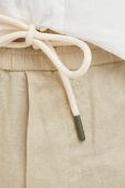 Льняні штани Sisley колір бежевий пряме (3303877)