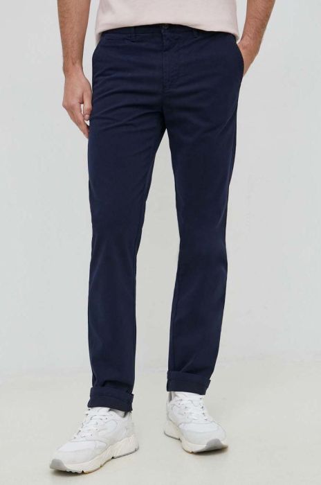 Штани United Colors of Benetton чоловічі колір синій облягаюче (2936308)