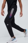 Штани для бігу adidas Performance Run Icons колір чорний з принтом Штани для бігу adidas Performance Run Icons колір чорний з принтом