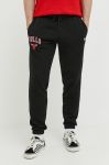 Спортивні штани New Era колір чорний з принтом Спортивні штани New Era колір чорний з принтом