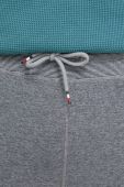 Бавовняні штани лаунж Tommy Hilfiger колір сірий меланж