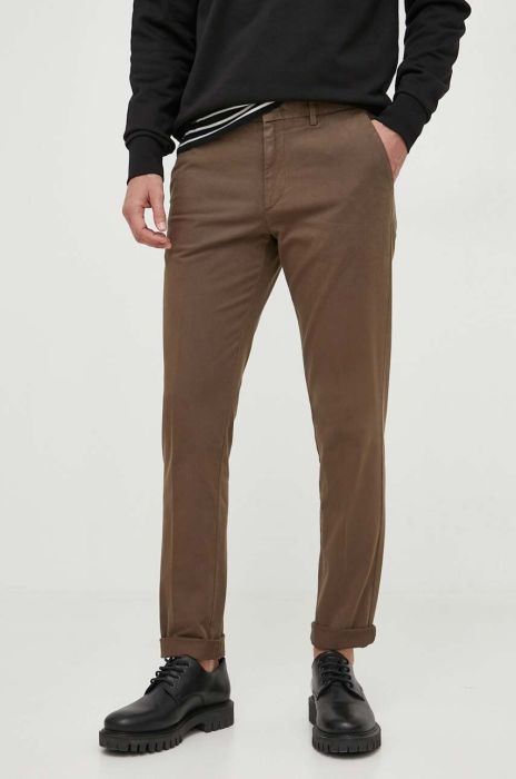 Штани BOSS чоловічі колір зелений облягаюче (3336303)