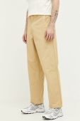 Бавовняні штани Vans колір бежевий пряме