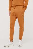 Бавовняні спортивні штани Lyle & Scott колір помаранчевий однотонні