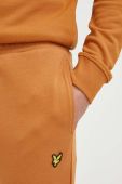 Бавовняні спортивні штани Lyle & Scott колір помаранчевий однотонні