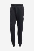 Бавовняні спортивні штани adidas Originals Trefoil Essentials Pants колір чорний однотонні IA4837-BLACK Бавовняні спортивні штани adidas Originals Trefoil Essentials Pants колір чорний однотонні IA4837-BLACK