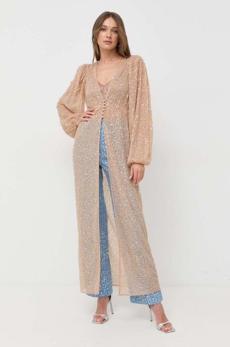 Накидка Notes du Nord колір бежевий однобортний