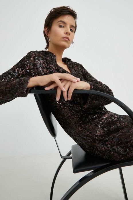 Сукня Samsoe Samsoe колір коричневий mini пряма (2841853)