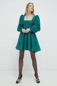 Сукня Custommade Jenny колір зелений mini розкльошена