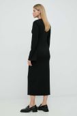 Сукня Gestuz колір чорний midi пряма (2980354)