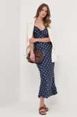 Сукня Guess maxi пряма колір темно-синій (3333575)