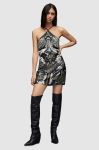Сукня AllSaints mini облягаюча колір барвистий (2885632)