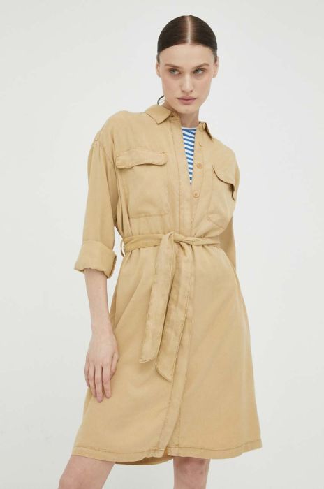 Сукня Mustang колір бежевий mini пряма (3258045)