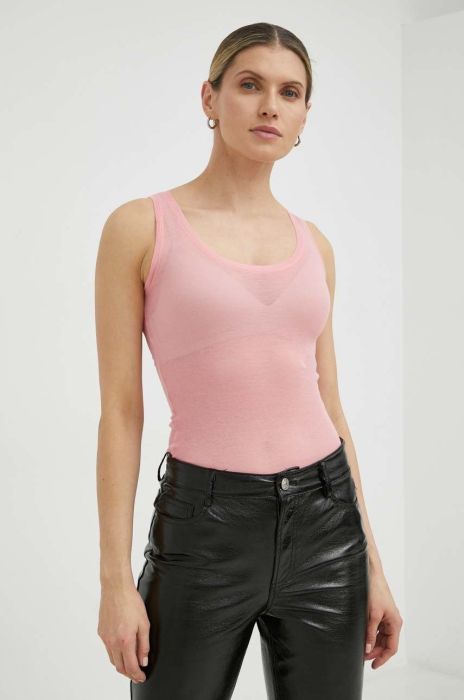 Бавовняний топ American Vintage колір рожевий Бавовняний топ American Vintage колір рожевий