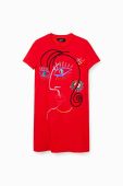 Бавовняна сукня Desigual колір червоний mini пряма