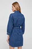 Джинсова сукня Sisley колір синій mini oversize